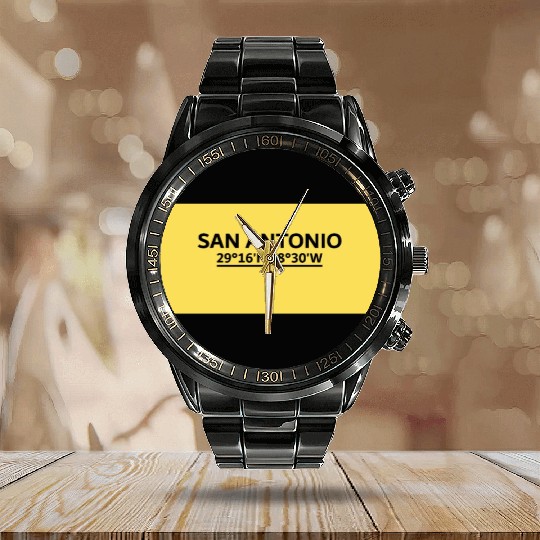 San Antonio S Coordinate's design Calendar Steel Band Watch
