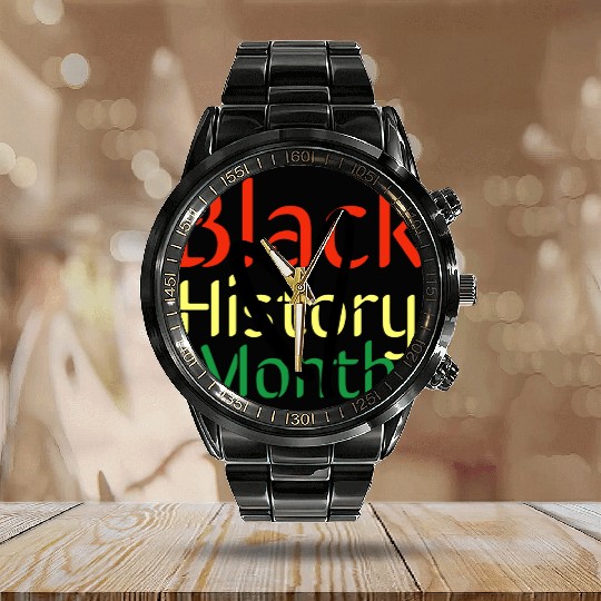 Black history month Calendar Steel Band Watch