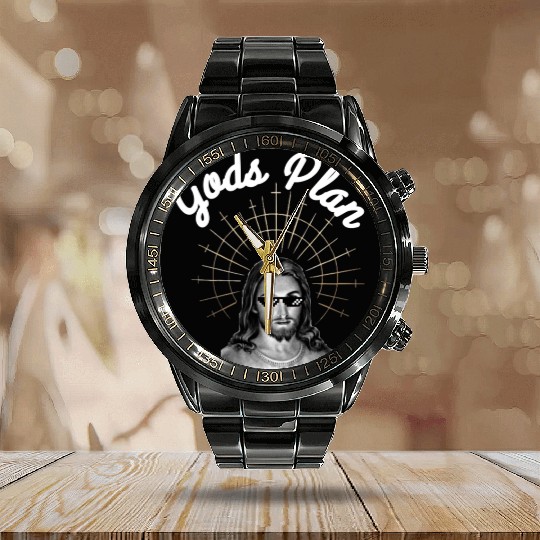 Gods Plan Calendar Steel Band Watch