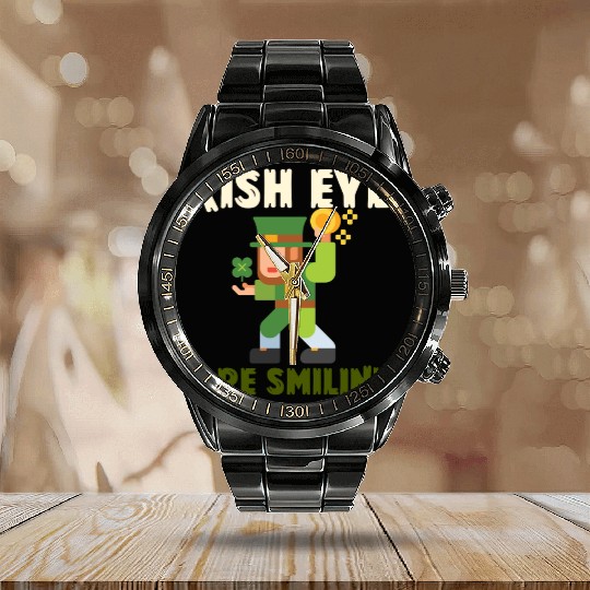 Irish Eyes Are Smilin’ Calendar Steel Band Watch
