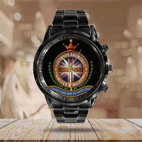 City of Cambridge, Legends Are Born in Cambridge Calendar Steel Band Watch
