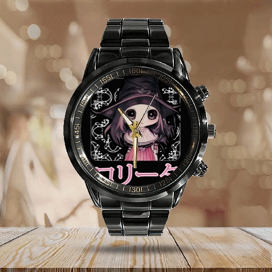 Gothic Lolita Witch Japanese Chibi Anime Pastel Go Calendar Steel Band Watch