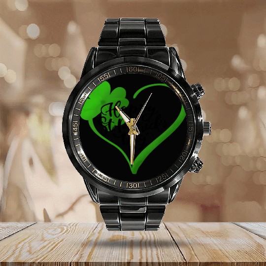 St Patricks Day | Saint Patricks Day Calendar Steel Band Watch