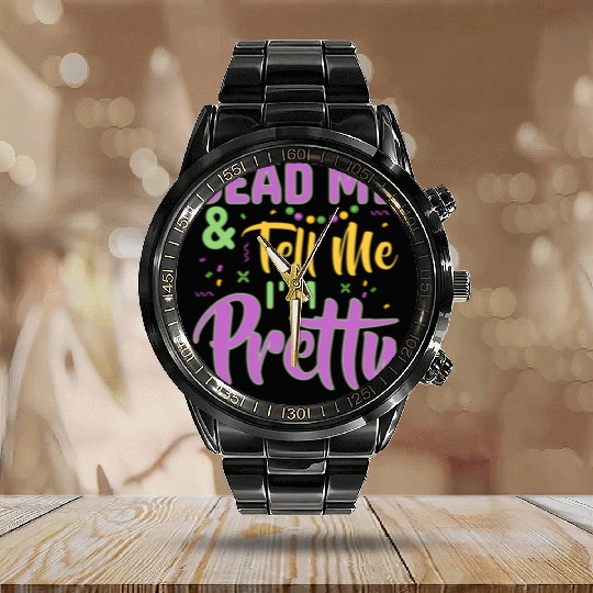 Bead Me & Tell Me I'm Pretty Mardi Gras Beads Calendar Steel Band Watch