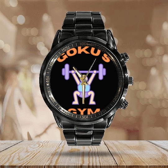 Goku S Gym Calendar Steel Band Watch