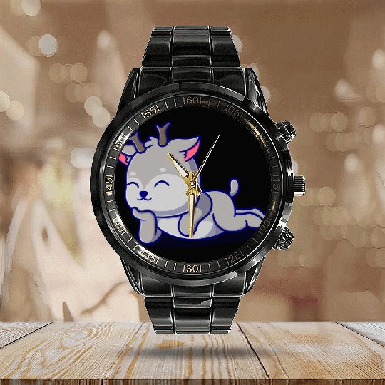 Cute deer cartoon icon illustration gift Calendar Steel Band Watch