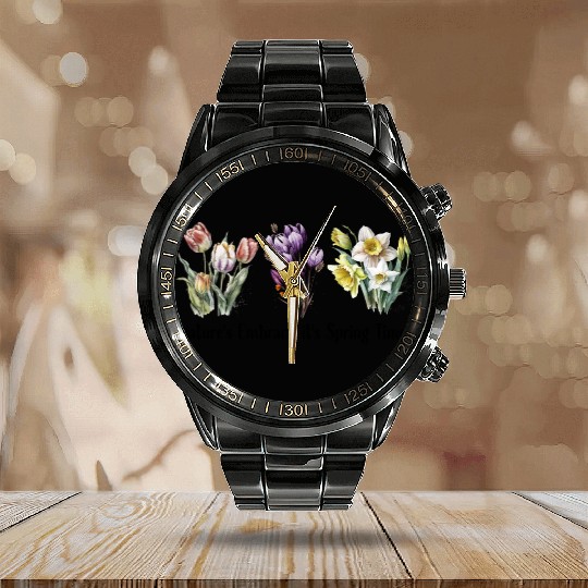 Natures Embrace, its Spring Time Calendar Steel Band Watch
