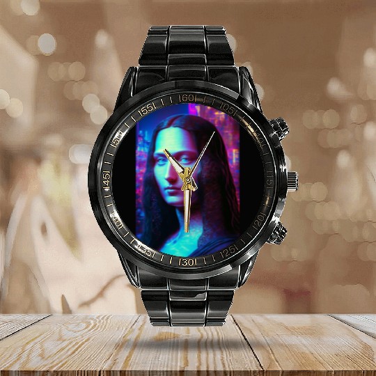 Mona lisa in future Calendar Steel Band Watch