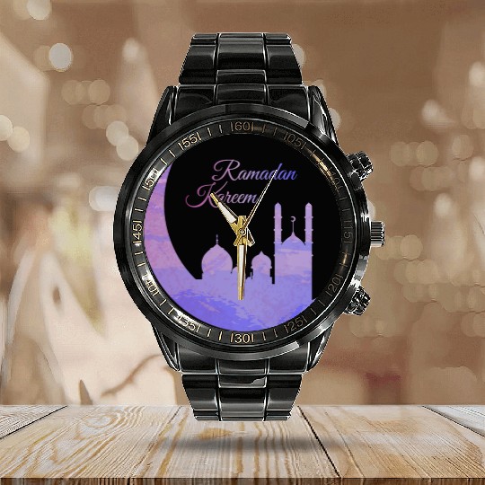 Ramadan kareem , It's Ramadan yall Calendar Steel Band Watch essenti
