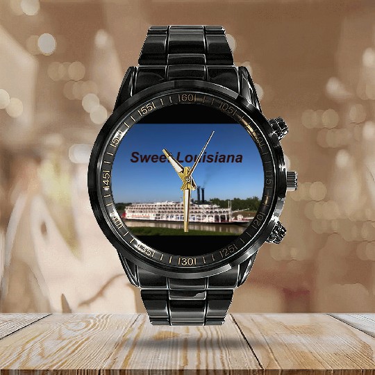 Sweet Louisiana Calendar Steel Band Watch