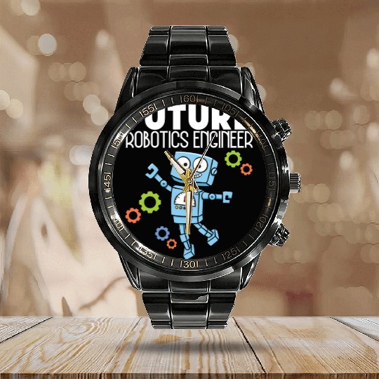 Future Robotics Engineer Robotisc Calendar Steel Band Watch