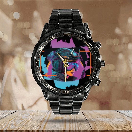 cyberpunk III Calendar Steel Band Watch