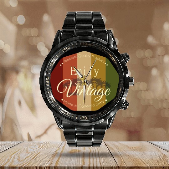 Emily Vintage Design Calendar Steel Band Watch