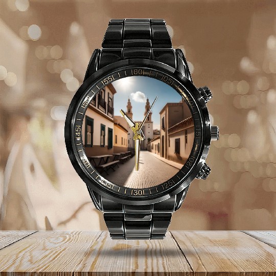 Fantasy pictures ,town Morocco ,city casablanca Calendar Steel Band Watch