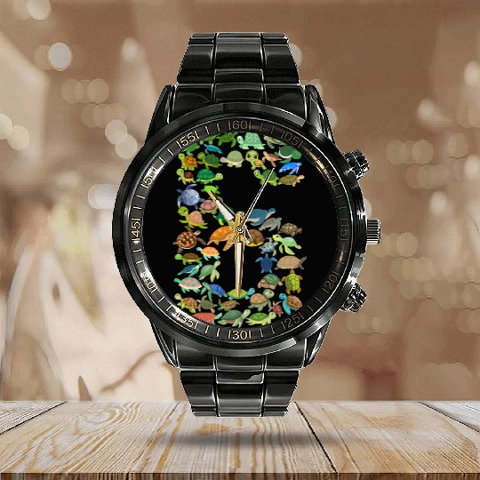 6th Birthday Sea Turtle Tortoise Theme 6 Year Old Calendar Steel Band Watch