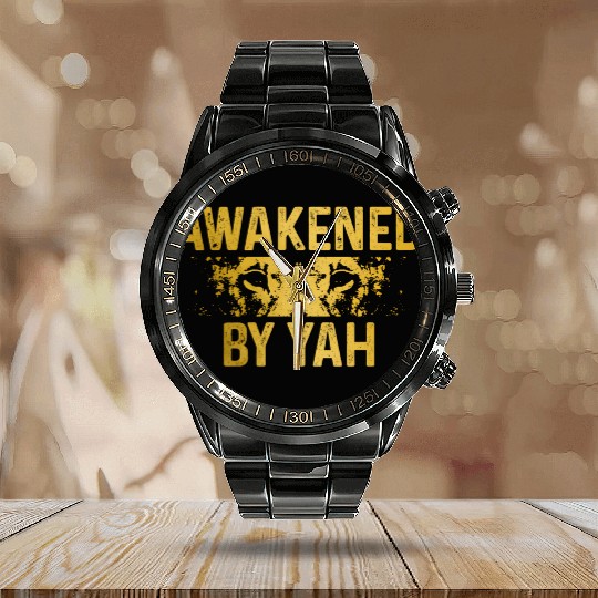 Israelite Hebrew Awakened By Yah Israel Lion Of Ju Calendar Steel Band Watch