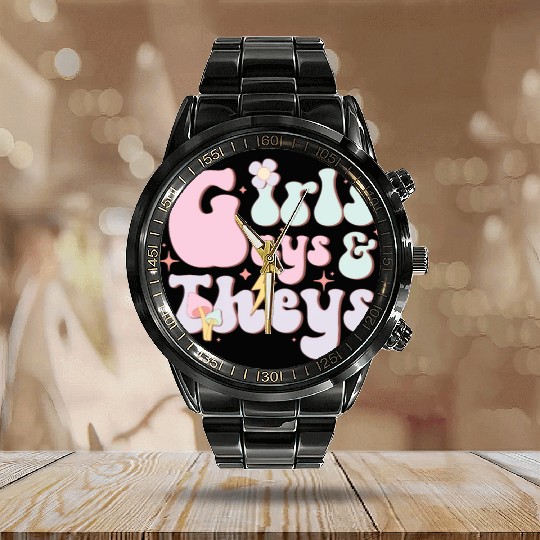 Girls Gays And Theys, LGBT Pride Month Calendar Steel Band Watch