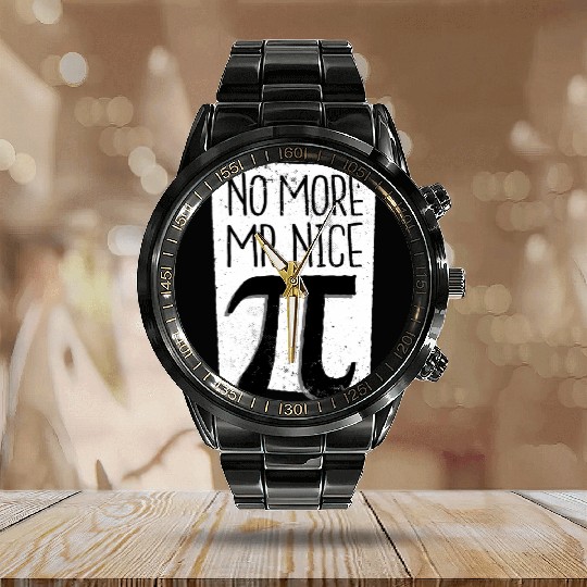No More Mre Pi Day Calendar Steel Band Watch