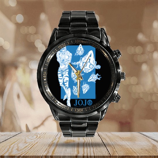 Jojo'S Bizarre Adventure Mista Six Bullets Calendar Steel Band Watch
