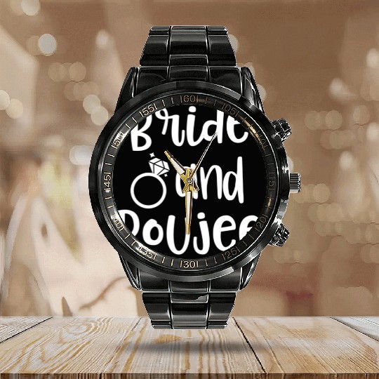 Bride And Boujee Bach Party Wedding Mrs Mrs Calendar Steel Band Watch