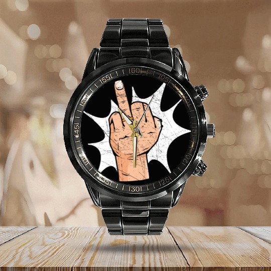 Bride And Groom Wedding Day Marriage Just Married Calendar Steel Band Watch