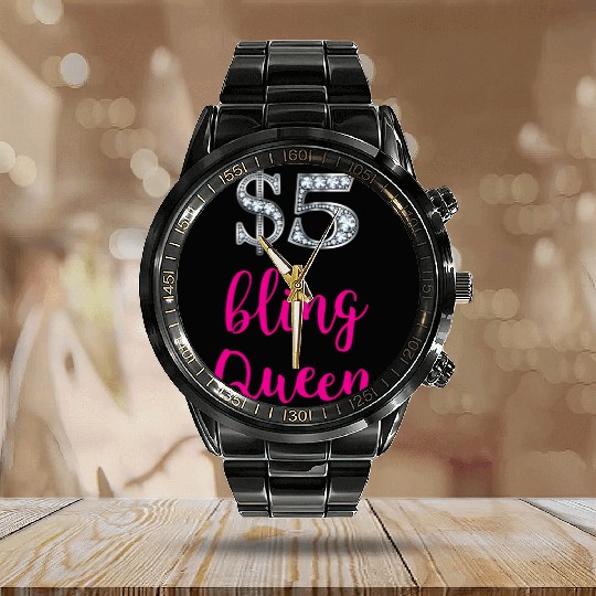 5 Bling Queen Jewelry Consultant Event Pop Up Calendar Steel Band Watch