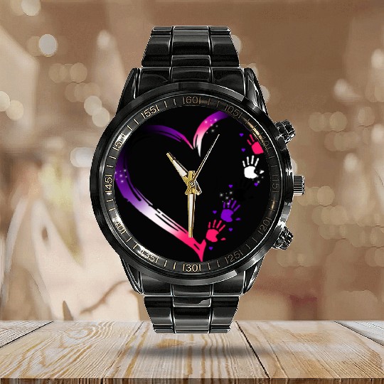 Indigenous Native American Calendar Steel Band Watch