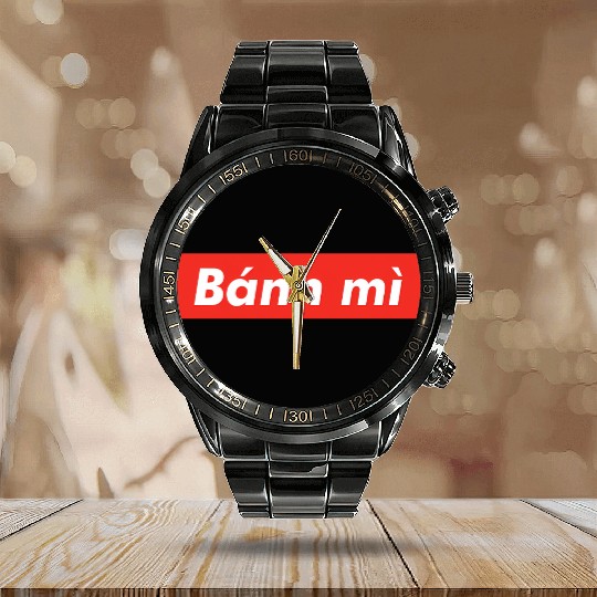 Banh Mi red boxx Vietnam Vietnamese Sandwich Viet Calendar Steel Band Watch