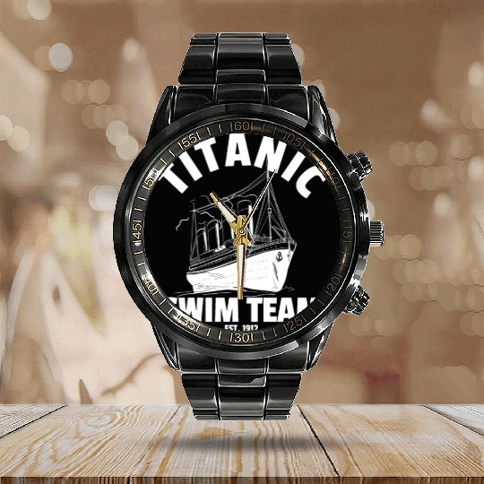 Titanic Swim Team Established 1912 RMS Titanic Calendar Steel Band Watch