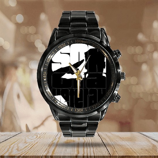 Son of a Veteran 1 Calendar Steel Band Watch