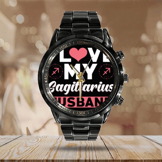 I love my Sagittarius Husband Calendar Steel Band Watch