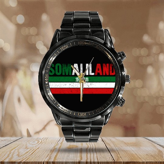 Somaliland Flag Somalilander S Calendar Steel Band Watch
