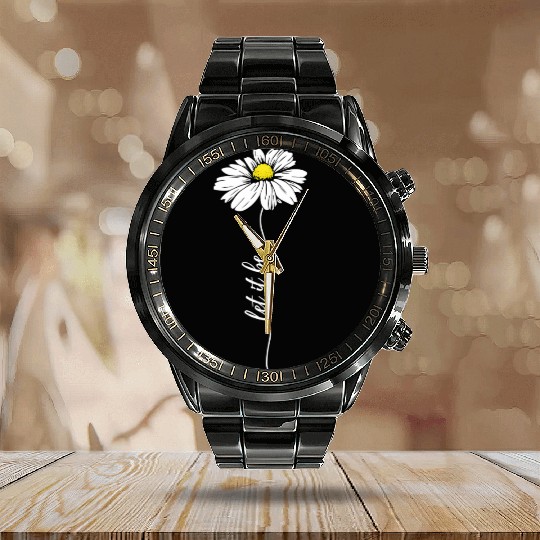 LIB Daisy Calendar Steel Band Watch