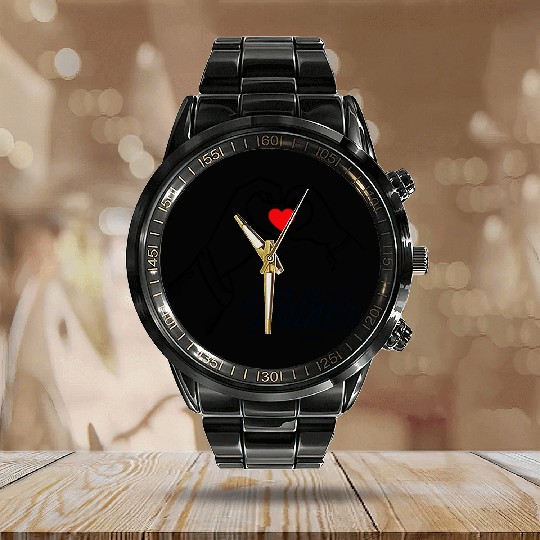 Happy Father's Day Calendar Steel Band Watch