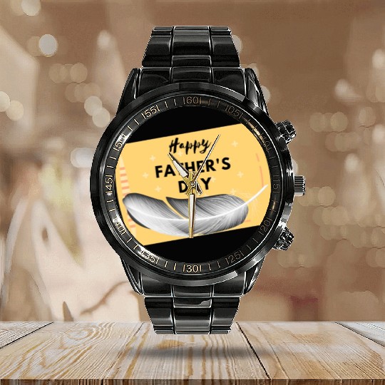 Father's day Calendar Steel Band Watch