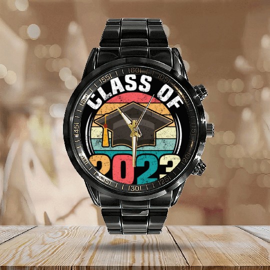 Senior Graduation Class Of 2023 Senior 23 Calendar Steel Band Watch