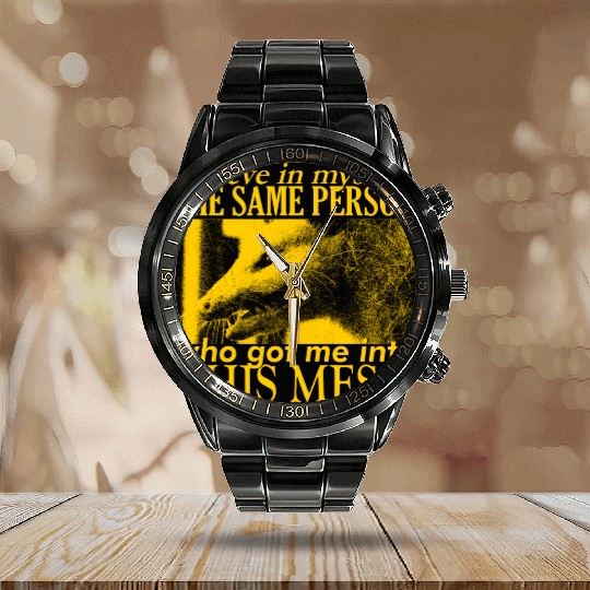 Believe in Myself Opossum Calendar Steel Band Watch