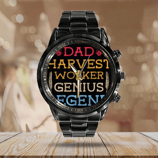 Harvest Harvest Time Asparagus Calendar Steel Band Watch