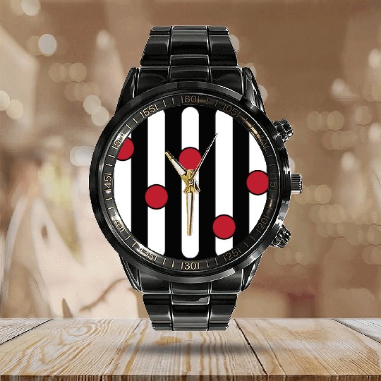 Music bass Calendar Steel Band Watch