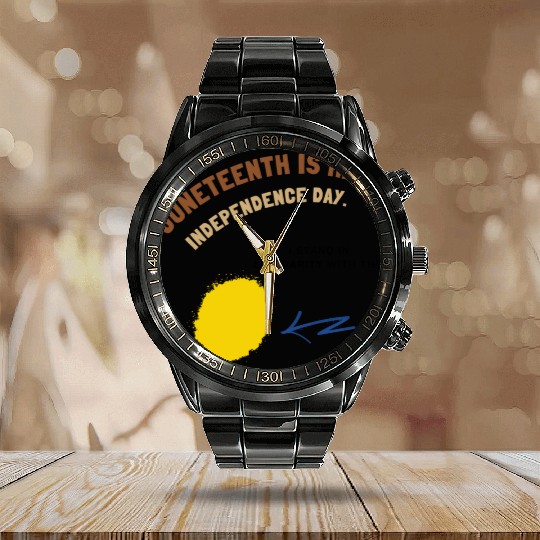 Juneteenth Day | juneteenth holiday Calendar Steel Band Watch