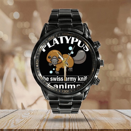 Platypus Calendar Steel Band Watch