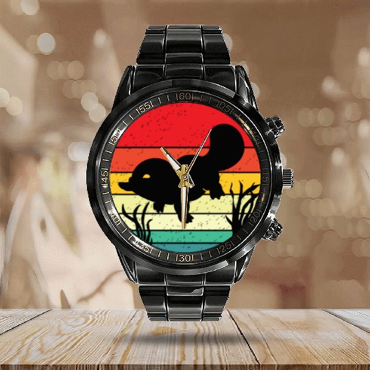 Platypus Calendar Steel Band Watch