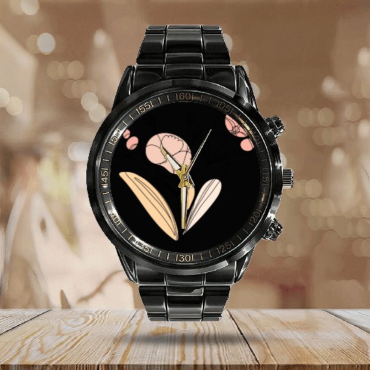 Wildflowers Forest Nature Flowers Outdoor Calendar Steel Band Watch