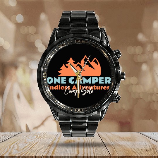 One camper endless adventures Calendar Steel Band Watch