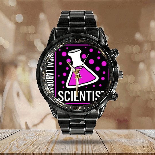 Science Calendar Steel Band Watch, Medical Laboratory Scientist Calendar Steel Band Watch,