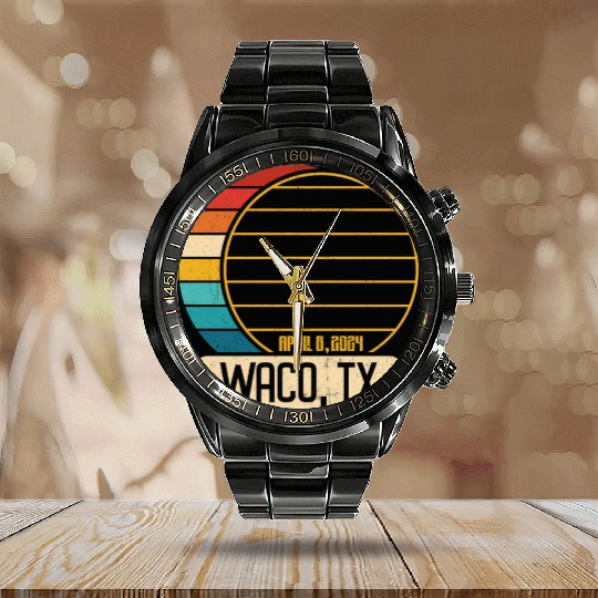 Total Solar Eclipse Texas Waco April 28 2024 Calendar Steel Band Watch