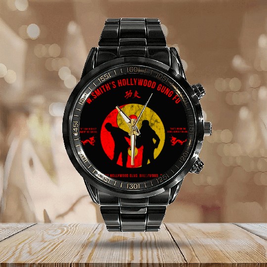 Smith's Hollywood Kung Fu Calendar Steel Band Watch