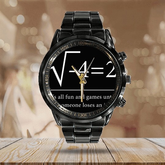 Science Math Fun Geek Nerd Teacher Stem Calendar Steel Band Watch