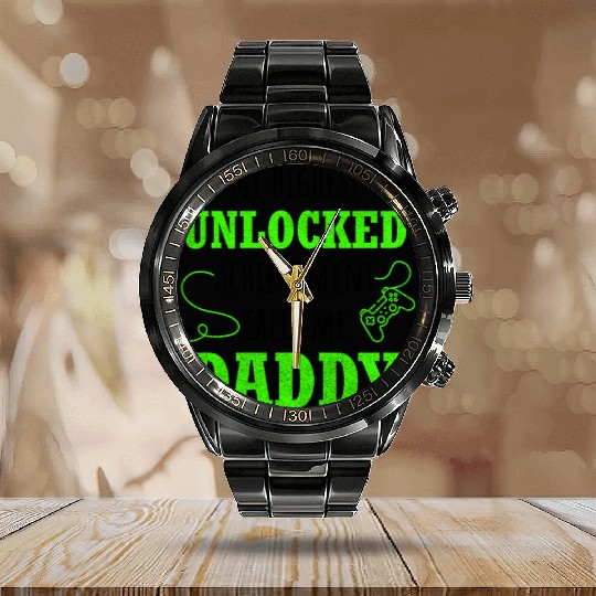 Fathers Day Calendar Steel Band Watch
