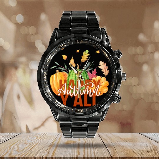 Happy autumn y'all Calendar Steel Band Watch